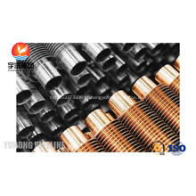 B338 Gr. Tubo aletado extrudado em espiral de 2 titânio